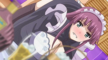 【エロアニメ】「痛い、お腹の中裂けちゃう！」レイプ魔に家を占拠され、お嬢様を守るため処女を泣く泣く捧げる生粋のメイドさん！の画像