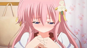 【エロアニメ】お兄ちゃんに我慢できないって言われて、スカートを脱いでパンツ一枚に！？壮大な勘違いして顔を赤くしているのが可愛い(笑)の画像
