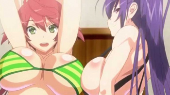 【エロアニメ】姉貴たちからは逃げられない！どっちが魅力的で彼女にふさわしいか弟に決めてもらうため大胆な衣装で勝負！決まるまで寝かせません！の画像