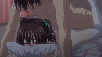 【エロアニメ】両親の留守で別に好きでもないお兄ちゃんと二人きり、朝から晩までオチンチン舐めたり、リビングでエッチしたり、ベッドでエッチし放題！の画像