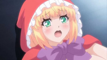 【エロアニメ】「赤ちゃん出来ちゃうぅううー」きつきつで有名な赤ずきんの未熟おまんこをガン突きしまくる巨根オオカミさん、この狭さ、癖になる！の画像