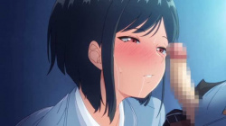 【エロアニメ】学校早朝、登校するしてくる人も少なく、バレにくい校舎の踊り場、二人で一回ずつオナニーするのが朝の日課、でも何か物足りない..の画像