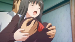 【エロアニメ】「私はスケベじゃないよ！」パパ活してた甥っ子をラブホに誘って前屈みになったオッパイをみて豹変したおじさんの暴走が止まらない！の画像