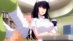【エロアニメ】ナースの花園にちんぽ持ち込むなんてキモッサイテー！しかもガマン汁どんだけ出てるのよ！うかつだった患者さん、搾精治療して欲しかったのにボロカスに言われるの画像