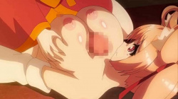 【エロアニメ】「おっぱい焼けちゃうのぉ♥」事件捜査中に化け猫の舌でイかされちゃうドジっ子探偵！犯人のフタナリ妖怪には巨根が生えていて、今度は逆レイプで連続イキ地獄！の画像