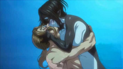 【エロアニメ】奥手なシャチ娘が飼育員に恋をして仲間の協力で夜の水族館へ！愛の告白からプールへ転落、水中で絡み合い溺れるように愛し合うヌルテカ異種間交尾！の画像