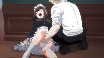 【エロアニメ】名門の誇りを踏みにじる無慈悲な愛撫、廊下で後輩に見られながら手淫され喘ぐ元貴族令嬢。嫌悪と快楽が混ざり合う屈辱の奉仕。の画像