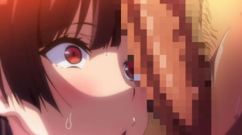 【エロアニメ】このチンチンに価値観を壊された！ヤリチン男のそそり立つ逞しいチンポをガン見るドスケベ彼女！の画像