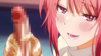 【エロアニメ】失恋先輩を慰める巨乳後輩が「私が彼女になります」とラブホ連行…嫉妬のローションストッキング刑＆濃厚中出し性交でマーキング完了ッ！の画像