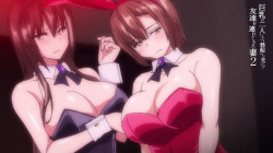 【４月新作エロアニメ】巨乳が2人いないと勃起しない夫のために友達を連れてきた妻 ＃2の画像