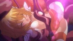 【エロアニメ】呪われたアプリで魔法少女に変身した美少女たちが異形の触手に拘束され全身を這いずり回られ犯される！堕天使の罠で快楽堕ちする凌辱洗礼の悲劇。の画像
