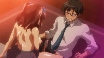 【エロアニメ】（止めさせなきゃいけないのに）清楚系優等生の裏の顔を知った担任が理性崩壊…黒ソックス足コキから始まる禁断ラブストーリー。の画像