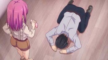 【エロアニメ】頼む！それだけは、何でもする！家庭教師を辞退させようとおっぱい協調したりキスしようとした瞬間の写真を撮られてぐうの音も出ない..の画像