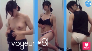 【voyeur#81】Cっぽい美乳女子の水着試着の盗撮動画の画像