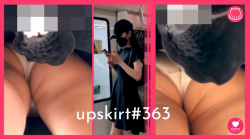 【upskirt#363】全身黒コーデのクール系女子の逆さ撮り！意外にもシンプルな純白Pにギャップ萌えの画像
