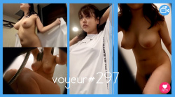 【voyeur#297】エロすぎる美巨乳を持つムチムチお姉さんの脱衣とお風呂盗撮の画像