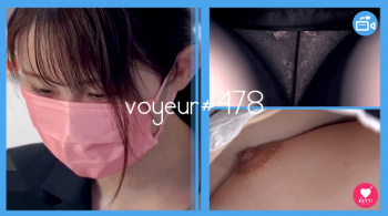 【voyeur#478】美人OLさんの胸チラとストッキング越しP盗撮の画像