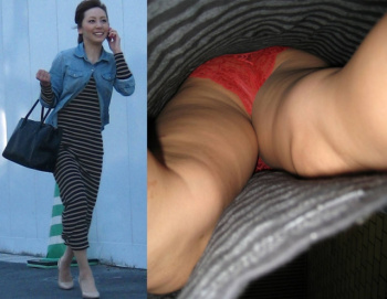 あ～、前歩いてる子メッチャ可愛いんでパンツ見たさに逆さ撮りパンチラ決行ｗｗｗｗｗｗｗｗの画像