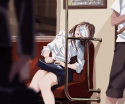 【籠原】電車の中で寝てしまっている女子の二次エロ画像【小金井】の画像