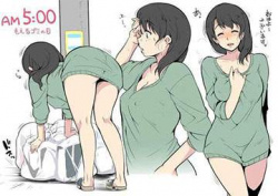 【可燃ごみ】朝のゴミ出しをする女子達の二次エロ画像【不燃ごみ】の画像