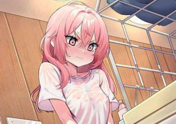 【未成熟】ノーブラ貧乳女子の二次エロ画像の画像