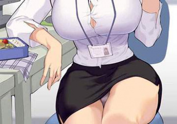 【福利厚生】オフィス内でパンチラしてる女性社員の二次エロ画像の画像