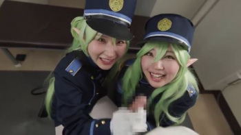 【痴女動画】コス痴女姉妹に弄ばれ搾精された…　皆月ひかる 由良かなの画像