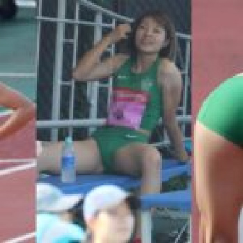 【画像】陸上部JD、エッチなパンツがはみ出してしまうの画像