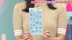 【画像】田村真子アナ　ニットの胸がドアップ、お尻に電流！！ GIF動画ありの画像
