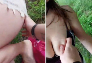 【鬼畜動画】ソロキャンプを楽しんでる巨乳女子に性的暴行するヤバイ男(動画2本)の画像