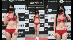 韓国のラウンドガール達がスタイル抜群でスレンダー美脚すぎる。衣装もエッチで最高！　動画まとめの画像