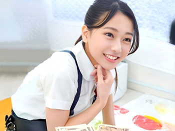 《女子校生》エロ貧乳な制服JKが”固定電マ”の羞恥ゲームに挑戦!…するも絶倫デカチンの連続射精×無許可中出しで痙攣絶頂♡の画像