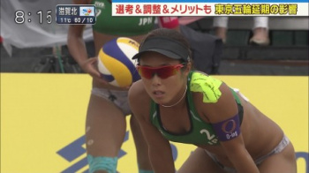 女子アスリートのハミ尻ビーチバレー＆胸チラ飛び込みエロ目線画像まとめの画像