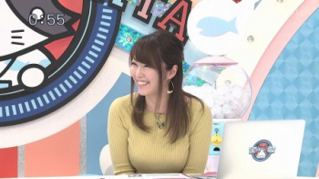 岡村帆奈美アナ テレビ神奈川のパイオツゴイスー体操セクシー画像の画像