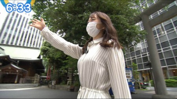 片渕茜アナ パンパンに膨らんだ乳房＆透け透けインナーセクシー画像の画像