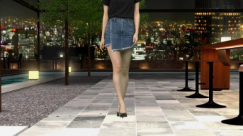 「ビジネスクリック」キャスターのデニムミニスカ美脚セクシー画像まとめの画像