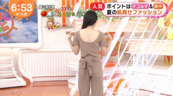 「めざましテレビ」イマドキガールの朝から背中丸出しセクシー画像まとめの画像