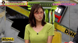 小澤陽子アナ 細身デカパイの浮き出るブラ生地セクシー画像の画像
