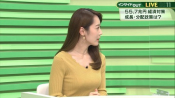 上野愛奈アナ 美人すぎるフリーアナの極上ニットパイの画像