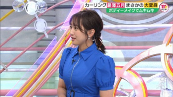藤本万梨乃アナ、ムチムチボディが限界突破してしまうの画像