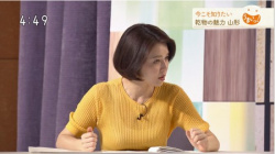 NHKの女子アナさん、熟れたお乳をテーブルに乗せてしまうの画像