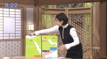 【GIF動画】サンモニの女子アナさん、とんでもない工作を披露するwwwwwの画像
