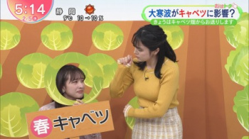 人妻フリーアナさん、早朝からニットパイの威力がハンパないの画像