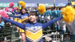 【GIF動画】山梨のゆっさゆっさチアさん、甲子園で発見されるの画像