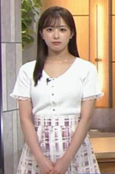 テレ朝の美人アナさん、お辞儀でうっすら胸チラしてしまうの画像