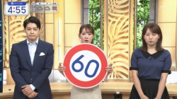 【GIF動画】森山みなみアナ、道路標識が胸に引っかかってしまうの画像