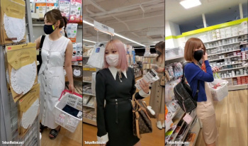 【逆さ撮り】ギャルだけを狙ったパンチラ集♡フラッシュのおかげでじっくり見えます♡の画像