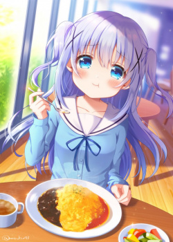 【二次】食事･飲食してる女の子の画像　その４の画像