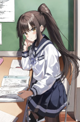 【二次】制服女子、何気ない仕草が青春すぎてつらいの画像