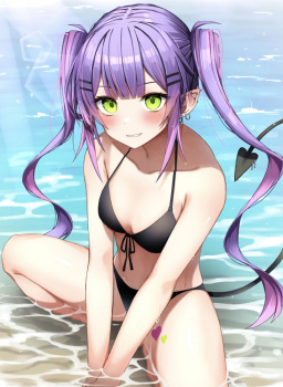 【二次】悪魔っ娘のビジュ強すぎｗ角と尻尾は正義の画像